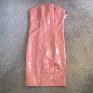 Pink latex dress